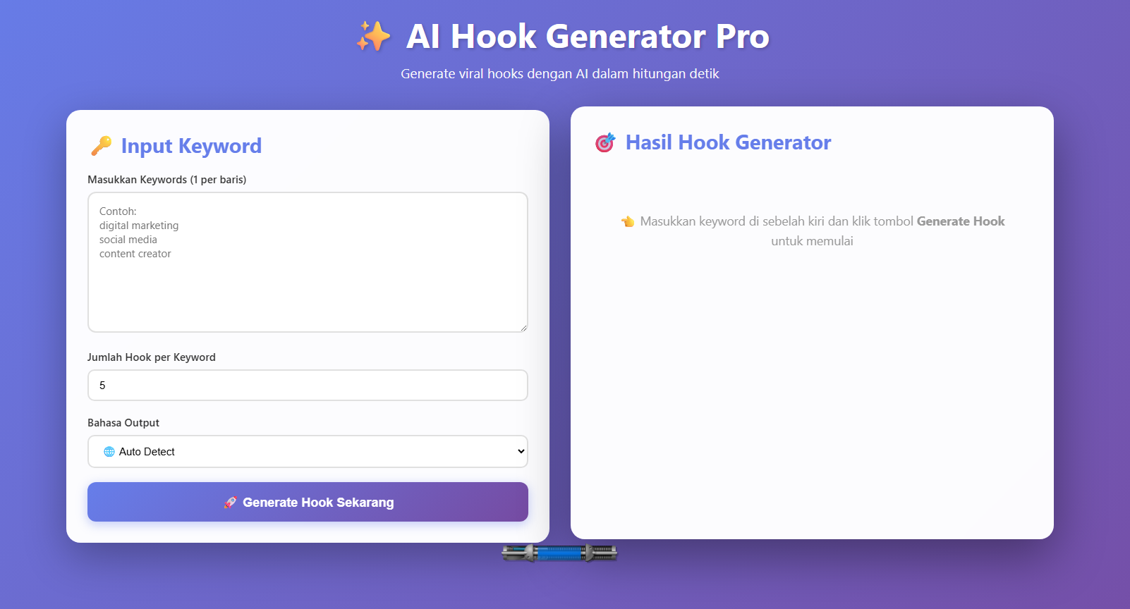 HOOK AI Generator dev with PHP Native Full Source Code