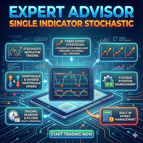 Expert Advisor Single Indicator STOCHASTIC